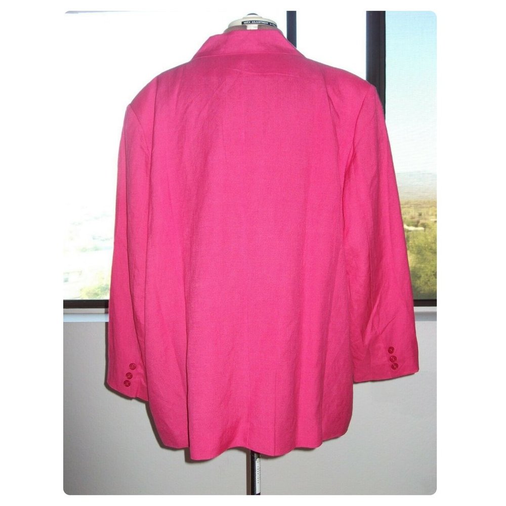 Jessica London Plus Size 22 2X Blazer Pink Coat - Picture 7 of 9